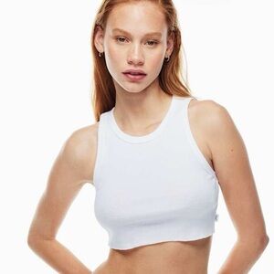Aritzia Tna Ribbed Cropped Racer Tank
